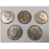 Image 1 : Kennedy Half Dollars (5) 1964