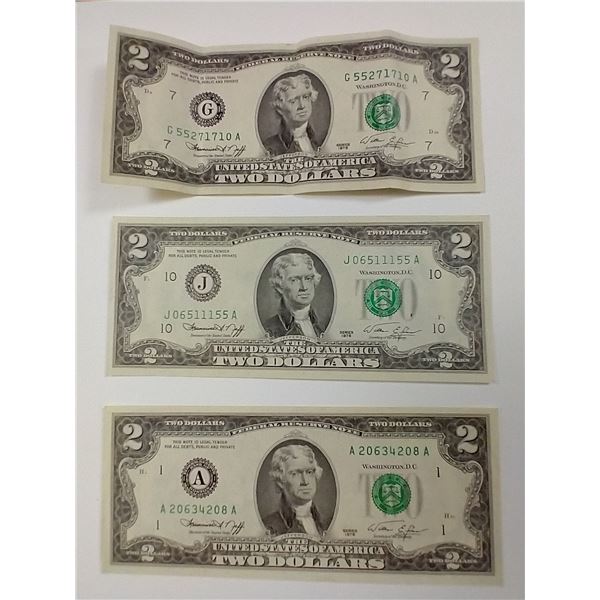 Two Dollar Bill (3) 1976