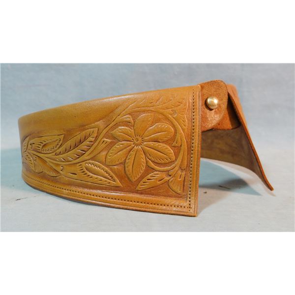 Al Furstnow men's leather collar, fancy tooled