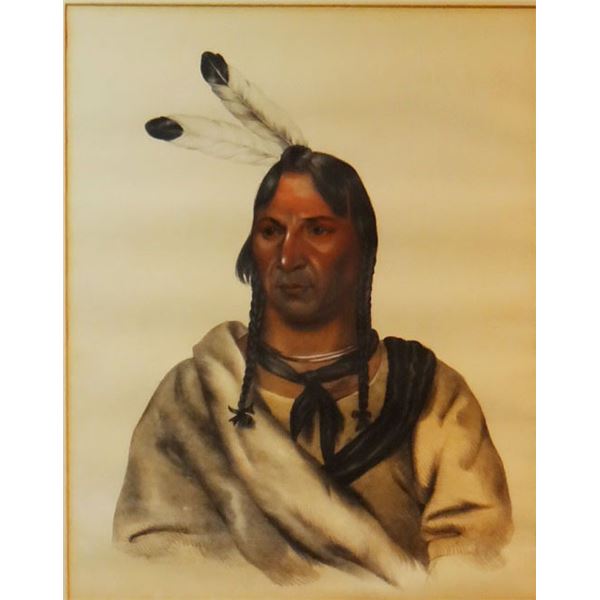 Esh Ta Hum Leah -A Sioux Chief, 12" h x 10" w