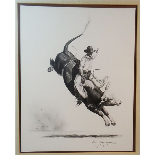 Devenyns, Steve, pencil, Sittin' Tight on #68, 14" h x 11" w, 1976
