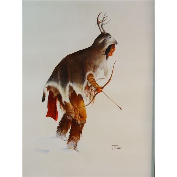 Blair, Robert, Blackfeet Hunter, oil on board, 16" x 12", 1975