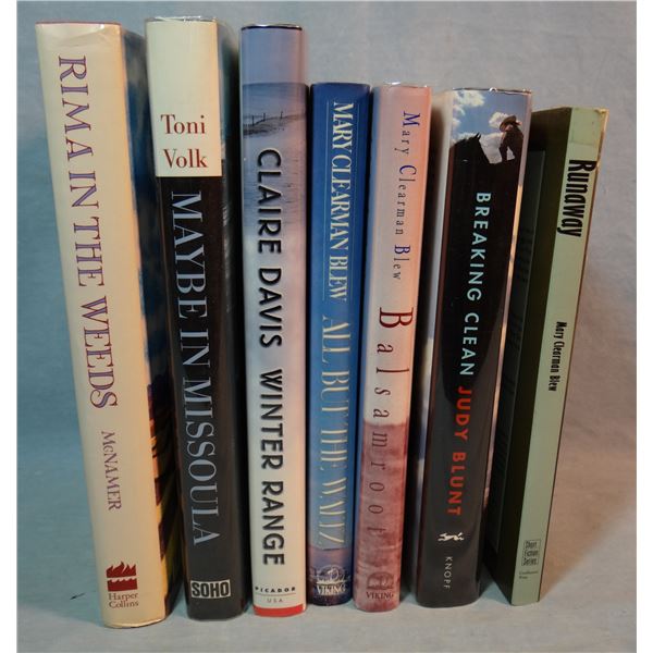 6 books by women authors: Clearman Blew, Mary: Runaway, All But The Waltz, Balsamroot;Breaking Clean