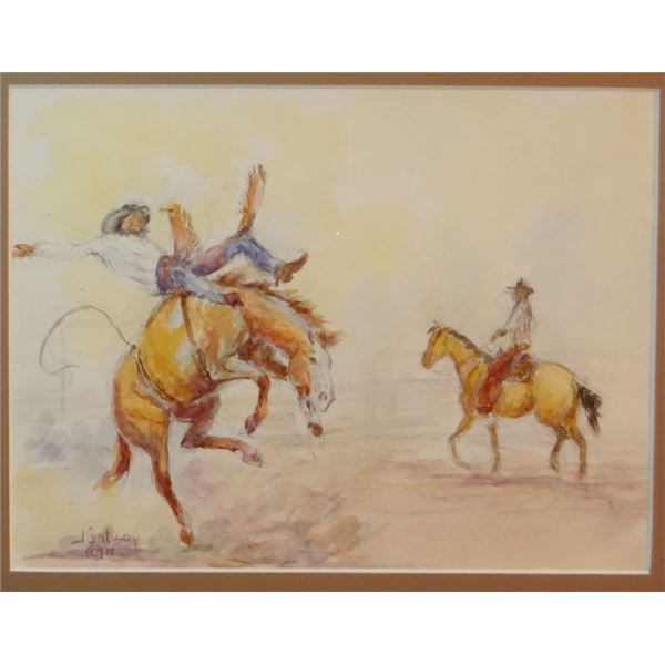 Contway, Jay, Bareback Rider, water color, 10" x 12"
