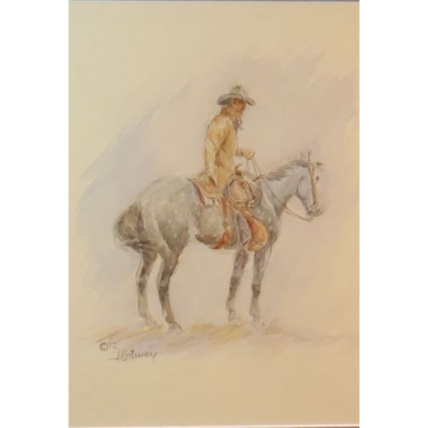 Contway, Jay, Lookin' Back, water color, 12" x 9"