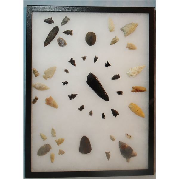 Sun River Valley, Montana points and scrapers, 43 pcs.
