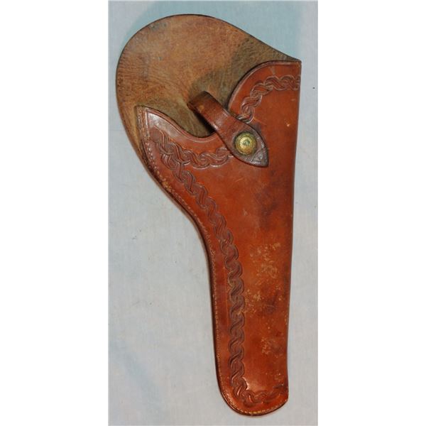 George Lawrence flap holster and Buffalo Bill tooled holster w/cartridge belt