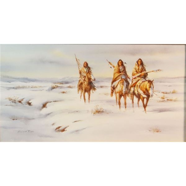 Rees, Howard, water color, A Cold Wind, 12  x 20 