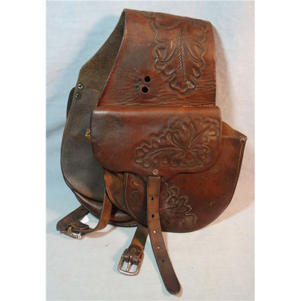 Al Furstnow Saddlery saddle bags, flower tooled
