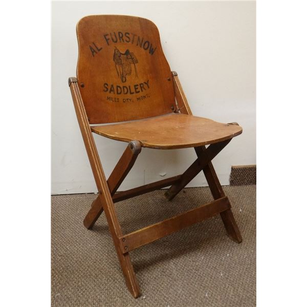 Al Furstnow Saddlery wooden folding chair