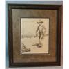 Image 2 : Will James original drawing, (1892-1942) Will with Branding Iron, unsigned, 10" x 8"