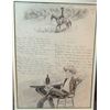 Image 2 : 2 Will James original drawings, (1892-1942) 3 Verse Poem, 12" x 9" and self portrait, unsigned, 9" x