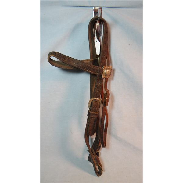 Al Furstnow headstall w/square silver conchos