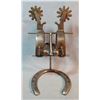 Image 2 : Crockett silver mtd spurs, marked below button