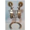 Image 2 : Crockett sterling silver spurs, marked below button