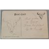 Image 2 : C. M. Russell (1864-1926) signed post card, portrait of CMR-photo side, "Best Wishes To George From 