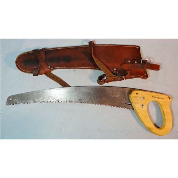 Fishker Saddle saw w/scabbard (made in Columbia Falls, MT)