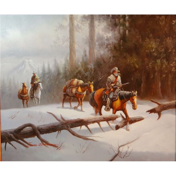 Stanford, John, Packin' In, oil, 20" x 24"