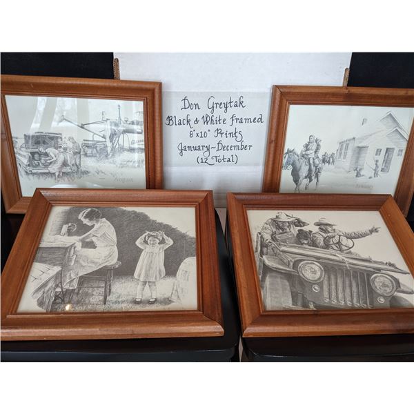 12 Don Greytak prints, framed