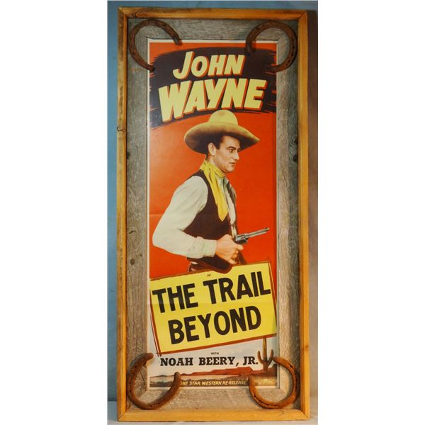 John Wayne 1934 movie poster "The Trail Beyond", framed