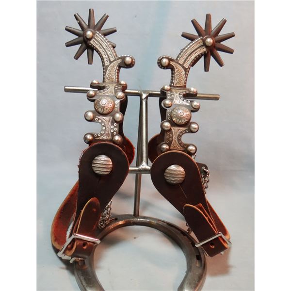 E. Garcia silver mtd. spurs, fancy