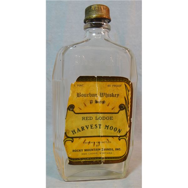 Red Lodge Harvest Moon whiskey flask, Red Lodge, MT
