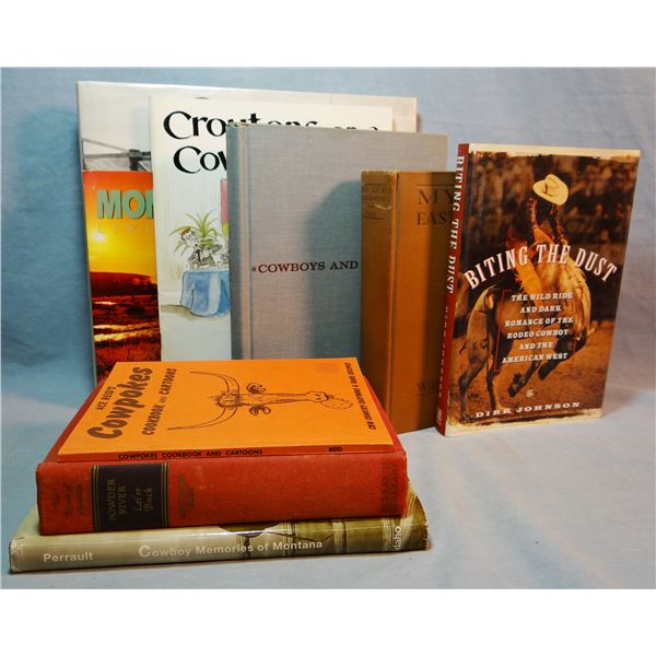 9 "Cowboy" Books: Law of The Range (MT Brand Inspectors with photo); Cowboys and Cattlemen, Kennedy;