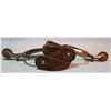 Image 4 : Buermann rodeo herringbone spurs, silver dollar rowels, orig. straps