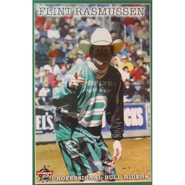 Flint Rasmussen framed poster, 2006 PBR in Billings, MT, 17" x 12"