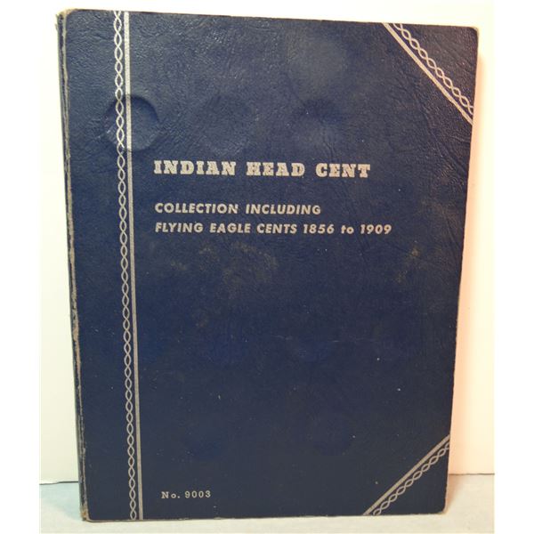 38 Indian Head cents in album, circulated, 1909-1963