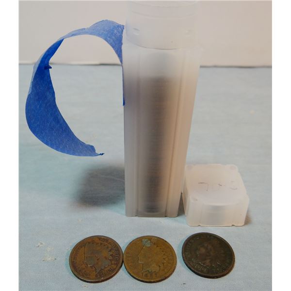 Roll (50 coins) of 1889 Indian Head cents