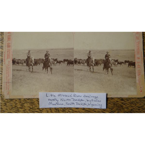 2 Vintage cowboy photos, North Dakota and Montana