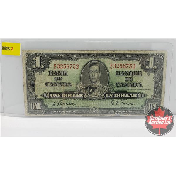 Canada $1 Bill 1937 : Gordon/Towers #ML3256752