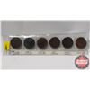 Image 1 : Canada Large Cent - Strip of 6: 1861 New Brunswick; 1876H 1882H; 1887; 1881H; 1909