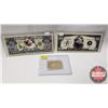 Image 1 : Novelty Bills (2) : USA Million & 911 Bill + Replica of Gold Clad Bar
