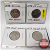 Image 1 : Canada Twenty Five Cent (4): 1973; 1973; 1978; 1978