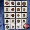 Image 2 : Sheet of Coins - British (20) : 1890; 1792; 1899; 1853; 1943; 1866; 1907; 1920; 1929; 1929; 1913; 19
