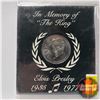 Image 1 : In Memory of "The King" Elvis Presley 1935-1977 (Official Commemorative Minted Medallion Coin)