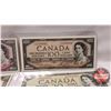 Image 3 : Canada Bills 1954 Series (8 Bills) : $1; $2; $5; $10; $20; $50; $100; $1000 (See Pics for Signatures