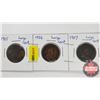Image 1 : Canada Large Cent - Strip of 3: 1905; 1906; 1907