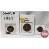 Image 1 : Variety Tokens (3): ERII ; 1927 Confederation ; Canada 1867 Maple Leaf