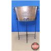 Image 1 : Ducks Unlimited Copper Tub with Wrought Iron Stand (36"H x 24"W x 14-1/2"D)