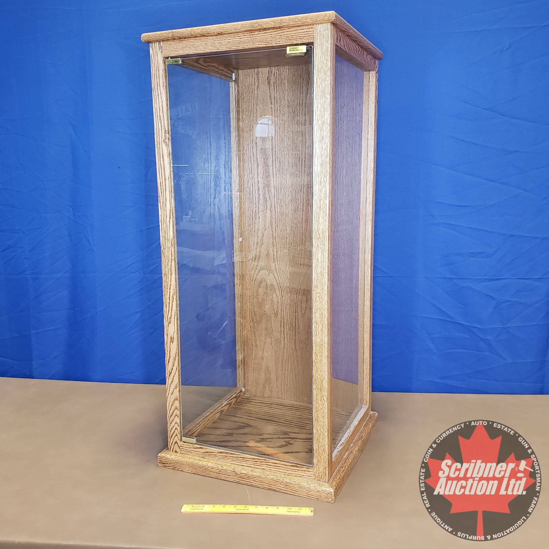 19 Inch Display Case Wood / Glass Tall Display Case (3 Side View) (44