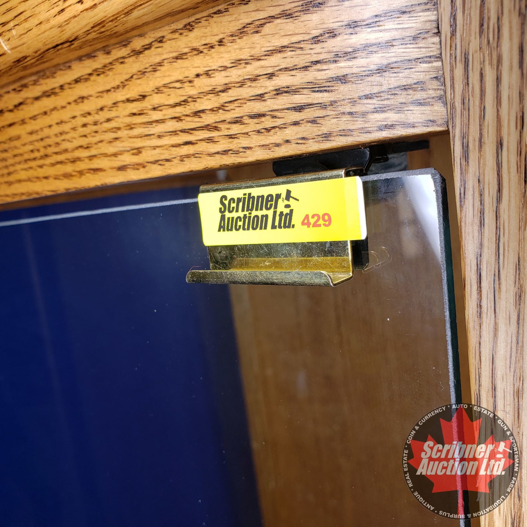 Wood / Glass Tall Display Case (3 Side View) (44"H x 19"W x 19"D)