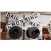 Image 2 : Railway Crossing Signal Lights w/Pole & Base for Display VERY LARGE (9FT x 6FT)