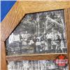Image 2 : Framed Picture (Octagon) "Old Logging Scenes" (22"H x 29"W)