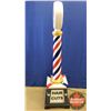 Image 2 : Barber Shop Light Pole (Wood Construction) (83"H x 22"W x 22"D)