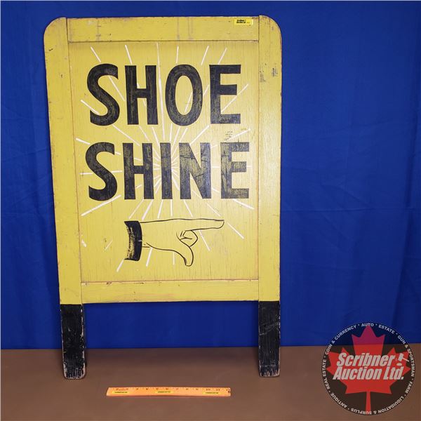 Shoe Shine Wood Sign (36"H x 22-1/2"W)