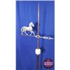 Image 2 : Lightning Rod w/Horse Weathervane w/White Ball (65"H)