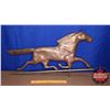 Image 2 : Copper & Brass Weathervane - Horse Top (17"H x 30"W x 1"D)